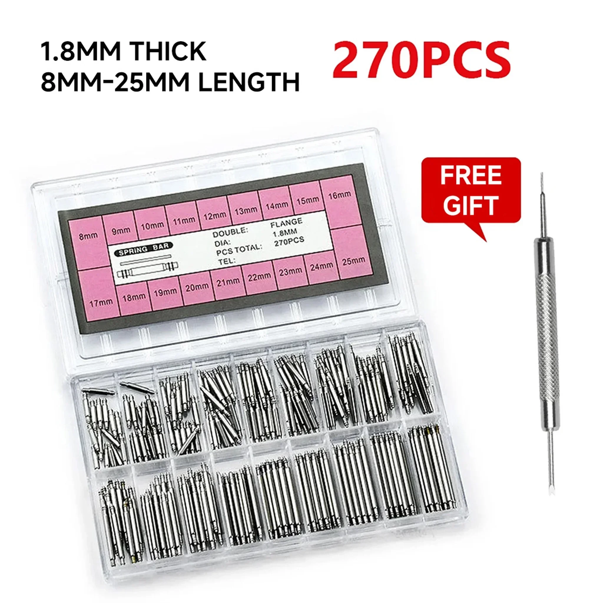 270pcs/set Strainless Steel Sp – обзор и цена Spring Bar Tool Set