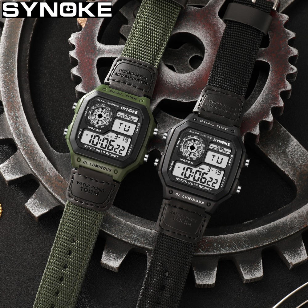 Synoke Outdoor Military Digita – обзор и цена Canvas Strap Watch