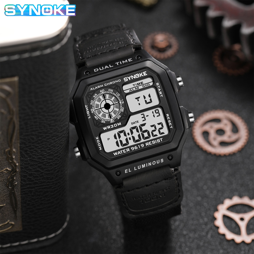 Synoke Outdoor Military Digita – обзор и цена Canvas Strap Watch