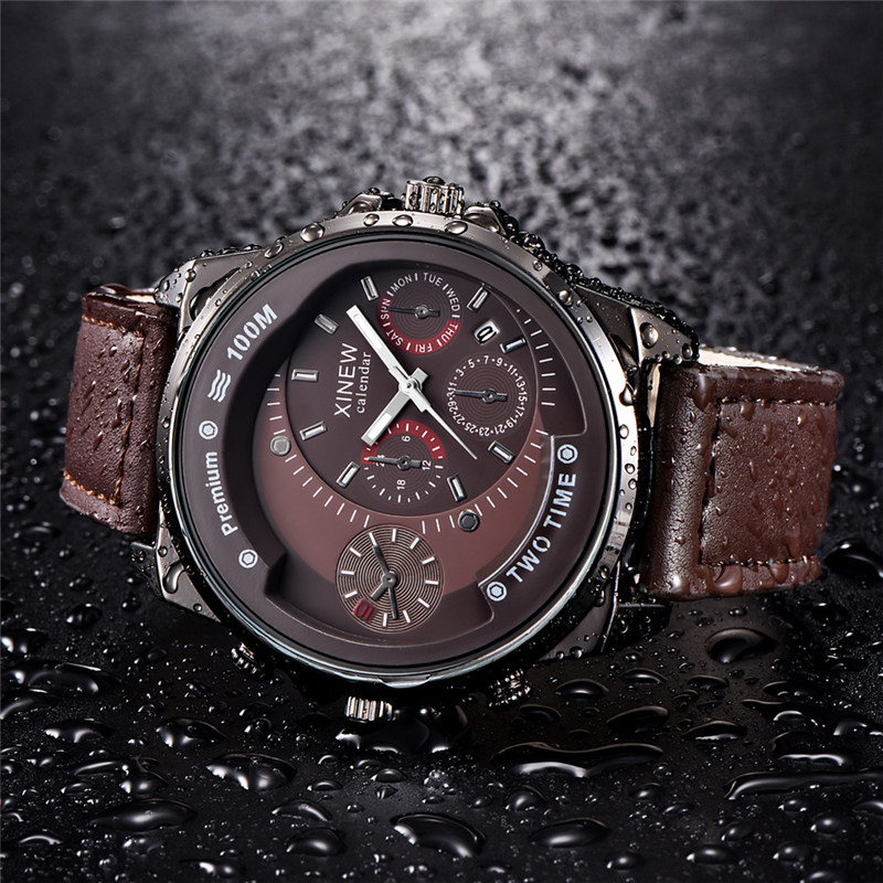 Original XINEW Brand Men Watch – обзор и цена Leather Watch Band Men