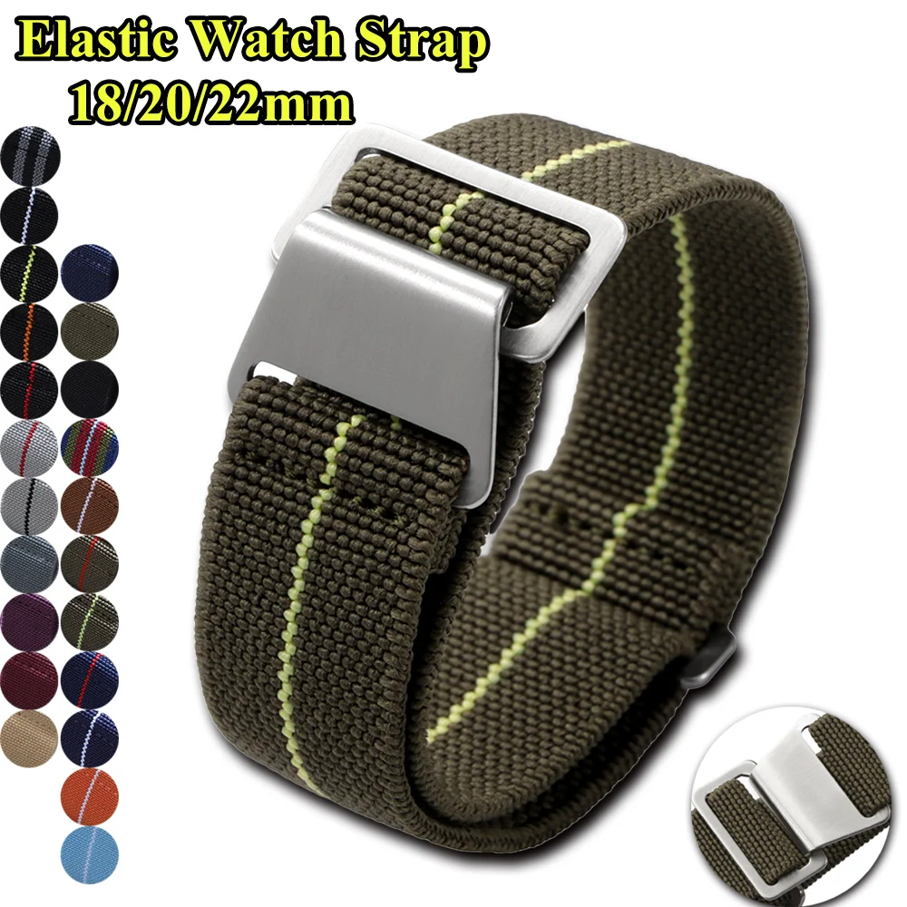 Elastic Watch Strap 18mm 20mm  – обзор и цена Parachute Strap Elastic