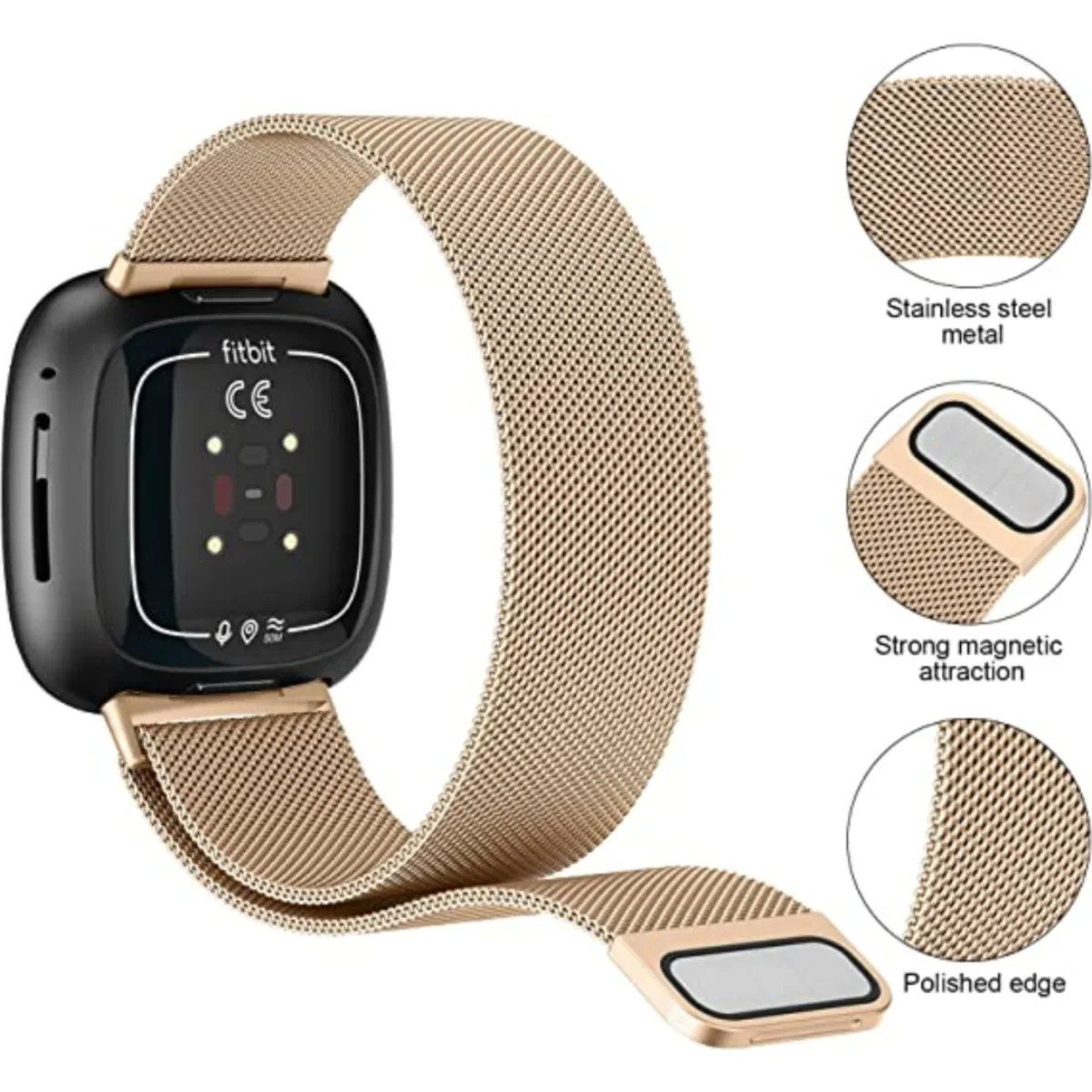 Milanese Strap for Fitbit Vers – обзор и цена Milanese Loop Magnetic