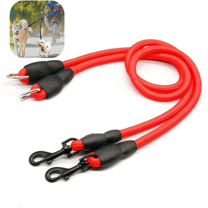 Dog Leash Double Leashes for D – обзор и цена Leather Strap Quick Release