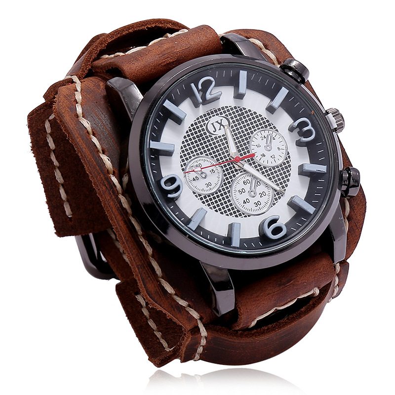 New Retro Mens Watches Genuine – обзор и цена Leather Watch Band Men