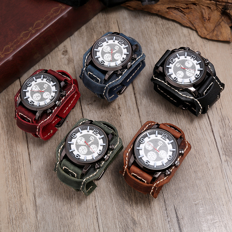 New Retro Mens Watches Genuine – обзор и цена Leather Watch Band Men