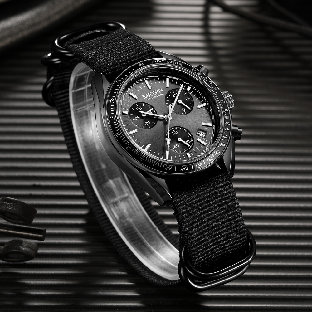 MEGIR New Luxury Men's Watches – обзор и цена Canvas Strap Watch