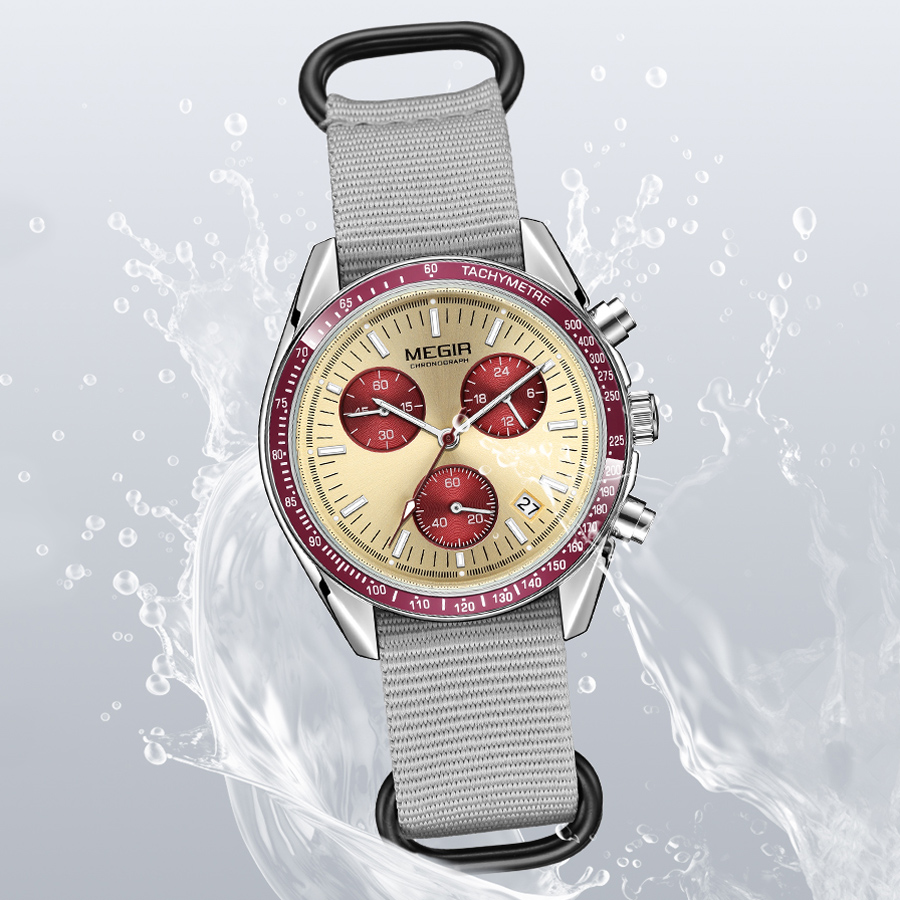 MEGIR New Luxury Men's Watches – обзор и цена Canvas Strap Watch