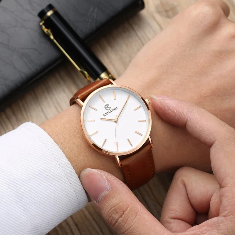 Fashion Ultra Thin Men's Quart – обзор и цена Leather Watch Band Men