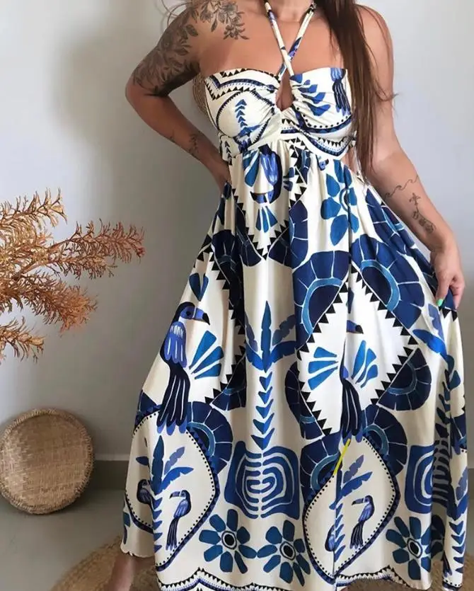 Summer Dress Woman  Vintage Tr – обзор и цена Tropic Strap Vintage