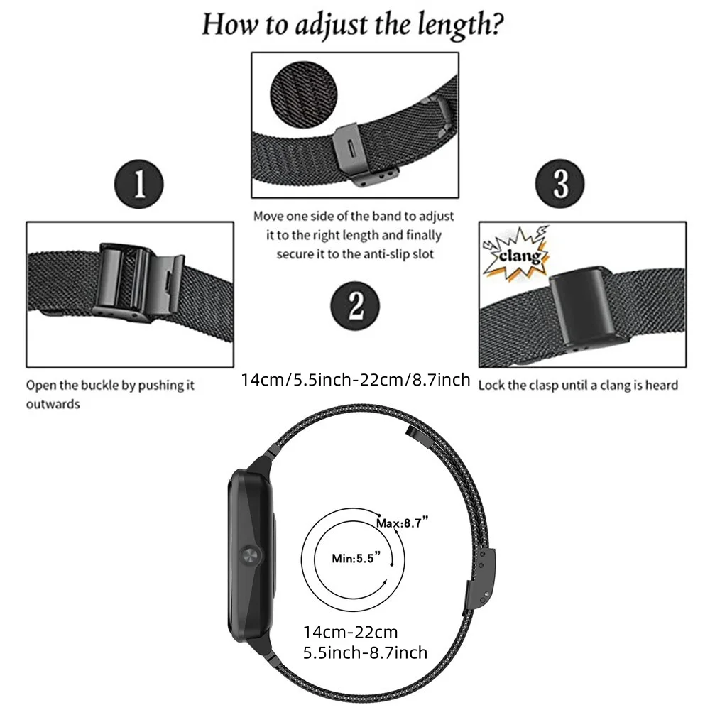 Metal Bands for Honor Watch 4  – обзор и цена Mesh Strap Metal