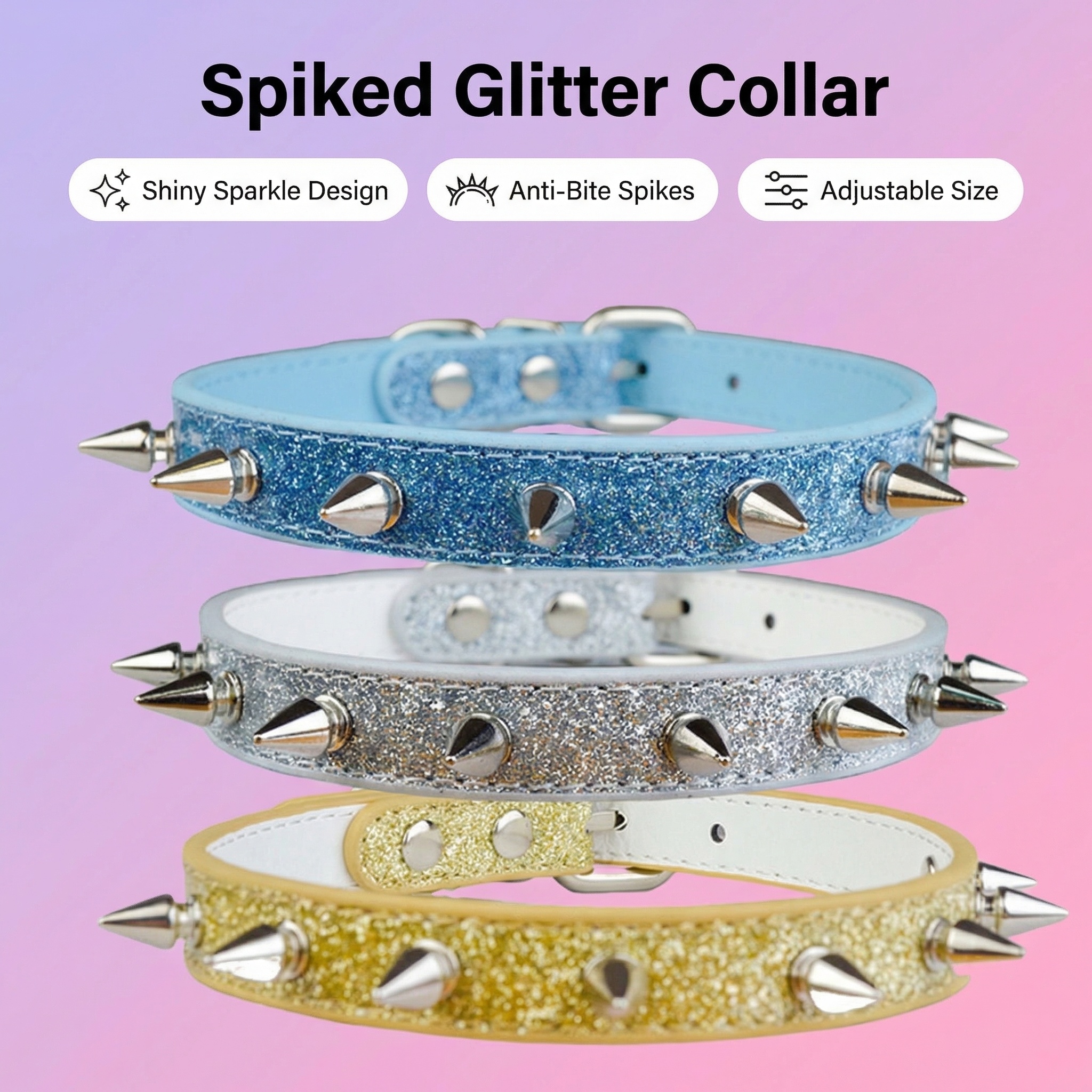 Punk Style Rivet Pet Collar Le – обзор и цена Leather Strap Quick Release