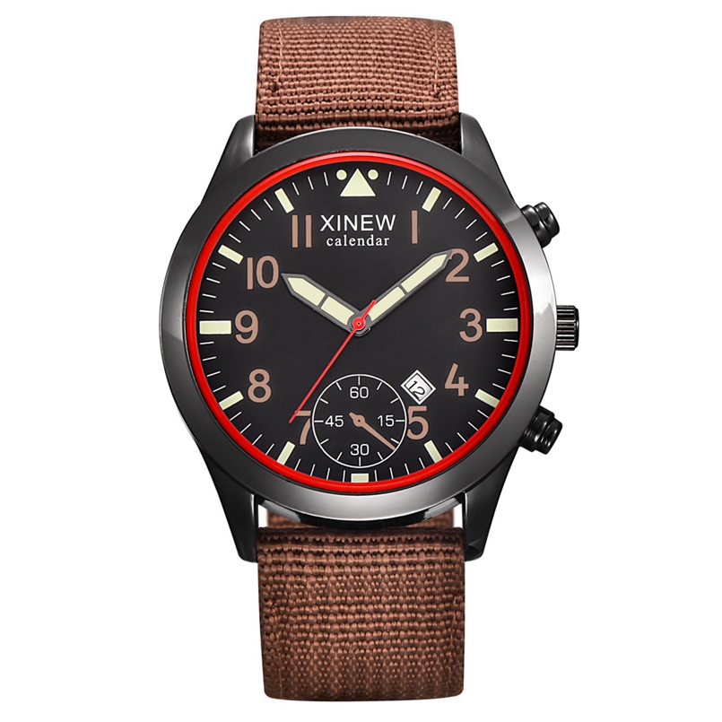 2020 XINEW Watches Men Fashion – обзор и цена Canvas Strap Watch
