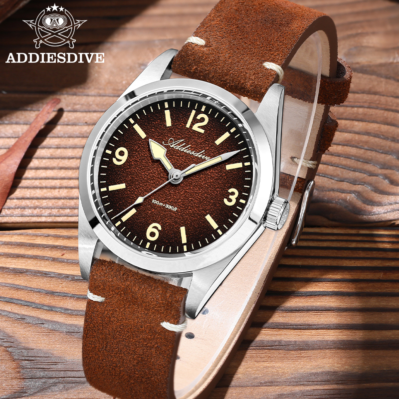 ADDIESDIVE Japan 2035 Super Lu – обзор и цена Suede Strap Watch