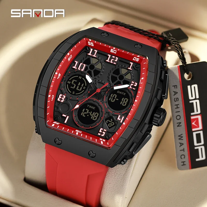 SANDA 6157 New Fashion Men's E – обзор и цена Rubber Strap Diver