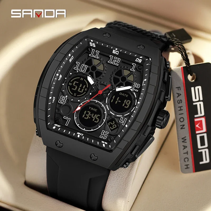 SANDA 6157 New Fashion Men's E – обзор и цена Rubber Strap Diver