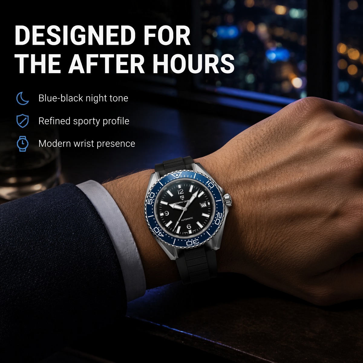 Pagani Design New Men's Mechan – обзор и цена Rubber Strap Diver