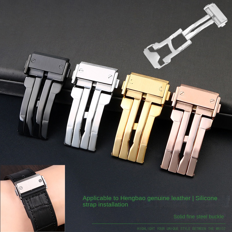 18 22mm Solid Stainless Steel  – обзор и цена Leather Watch Band Men