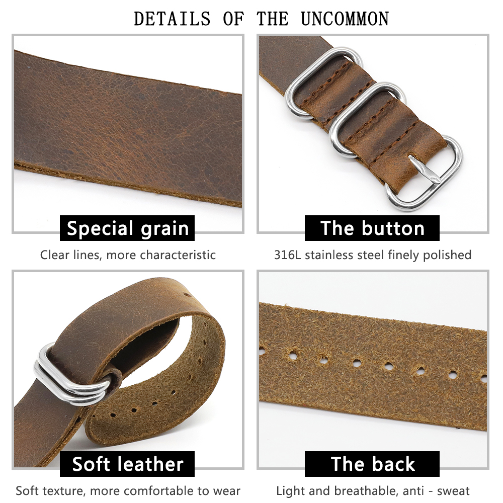 Genuine Leather Watch Band 18m – обзор и цена Suede Strap Watch