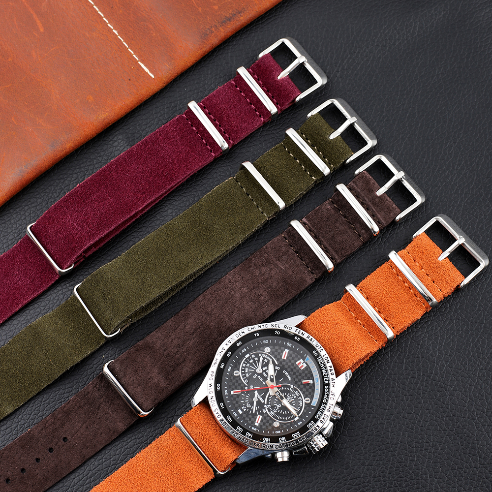 18mm 20mm 22mm Vintage Soft Su – обзор и цена Suede Strap Watch