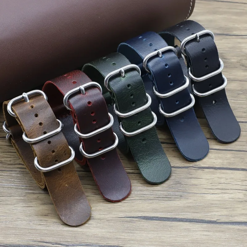 Vintage Genuine Leather Watch  – обзор и цена Nato Strap Nylon