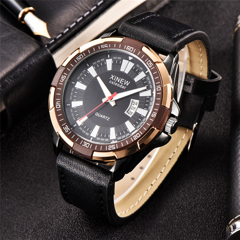 Men XINEW Brand Watches Studen – обзор и цена Leather Watch Band Men