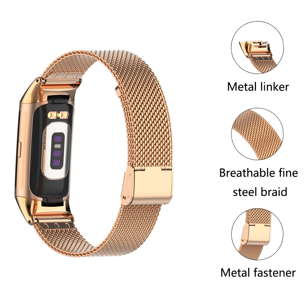 Suitable for Fitbit Charge 5/6 – обзор и цена Mesh Strap Metal