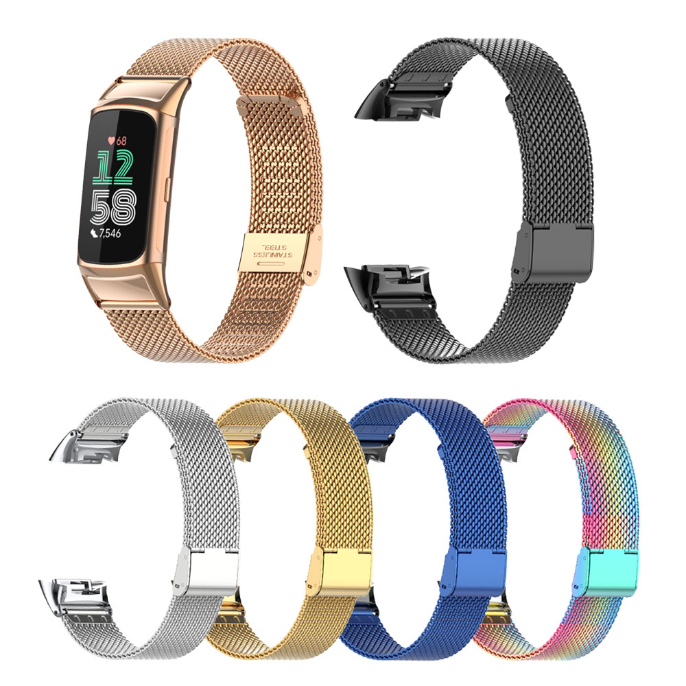 Suitable for Fitbit Charge 5/6 – обзор и цена Mesh Strap Metal