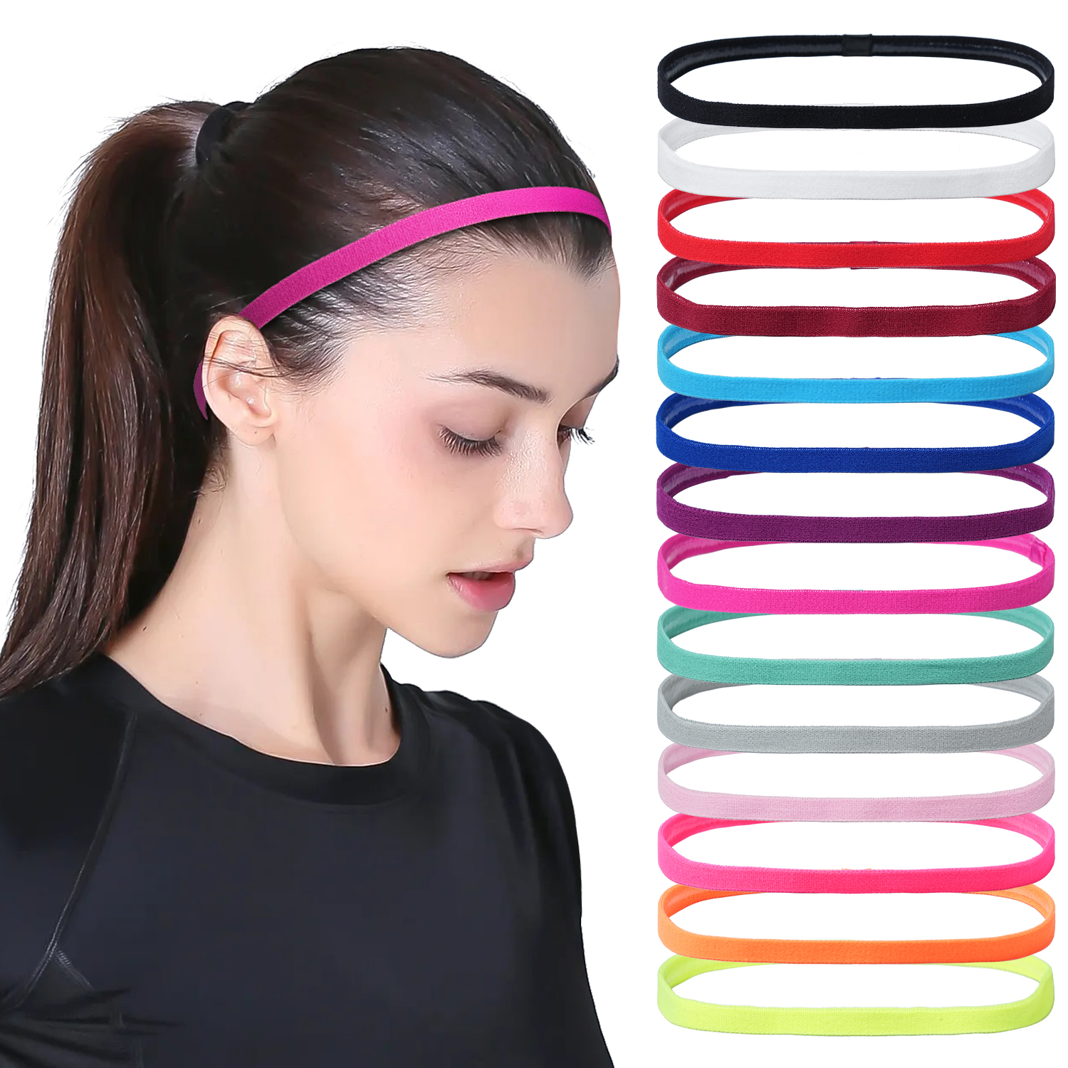 3Pcs Non-Slip Sports Hairband  – обзор и цена Silicone Band Women