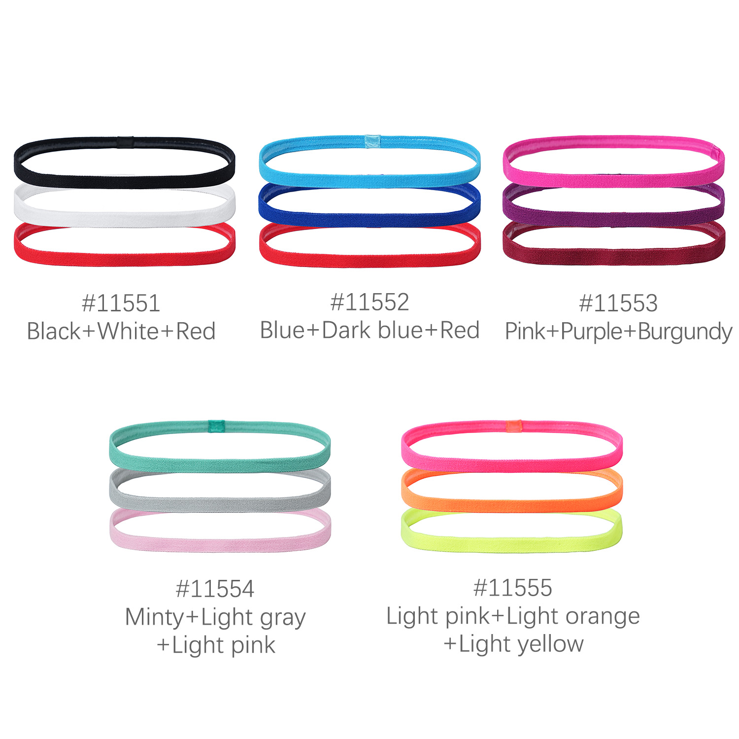3Pcs Non-Slip Sports Hairband  – обзор и цена Silicone Band Women