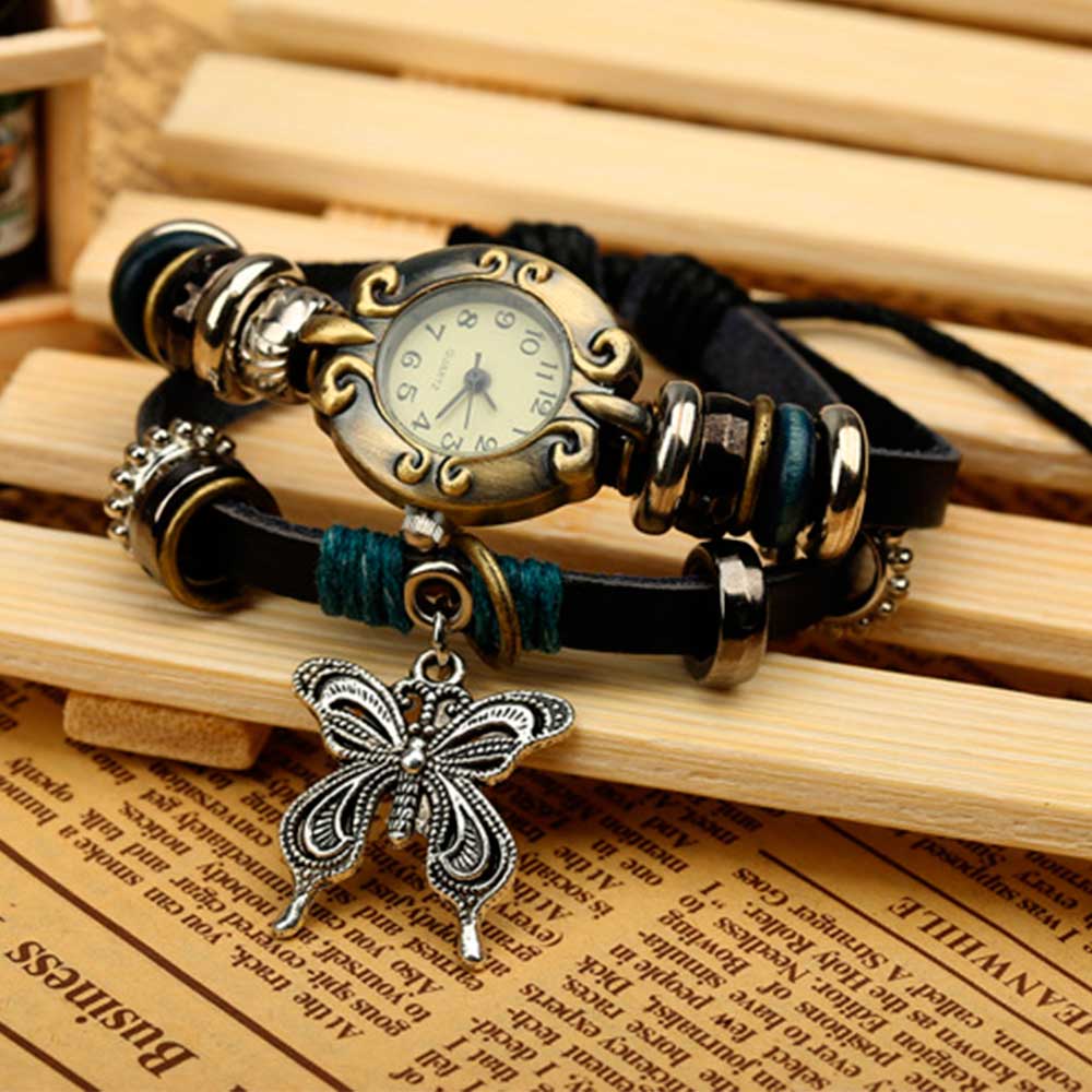 Handmade Butterfly Beads Brace – обзор и цена Leather Watch Band Men