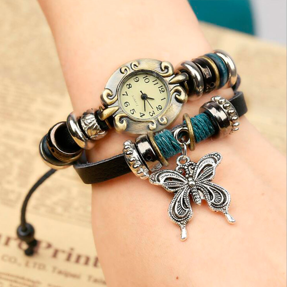 Handmade Butterfly Beads Brace – обзор и цена Leather Watch Band Men