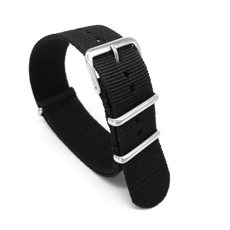Black Nylon Strap for 16mm 18m – обзор и цена Nato Strap Nylon