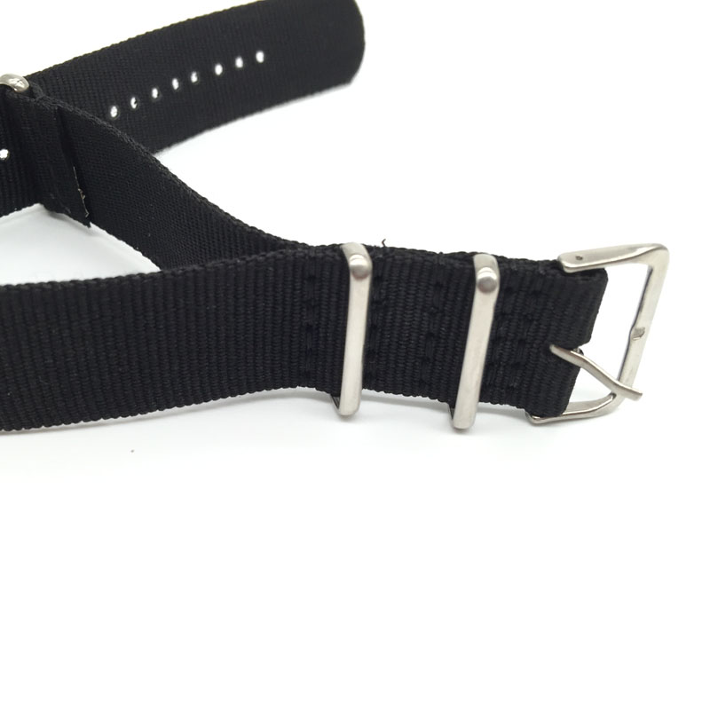 Black Nylon Strap for 16mm 18m – обзор и цена Nato Strap Nylon