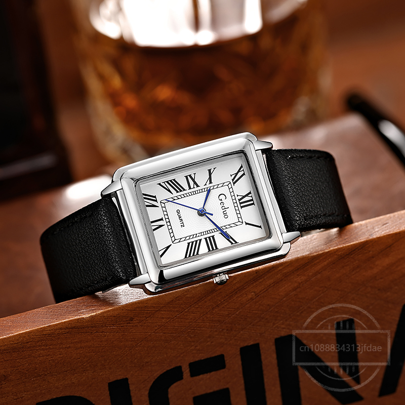 New Fashion Designer Rectangle – обзор и цена Leather Watch Band Men