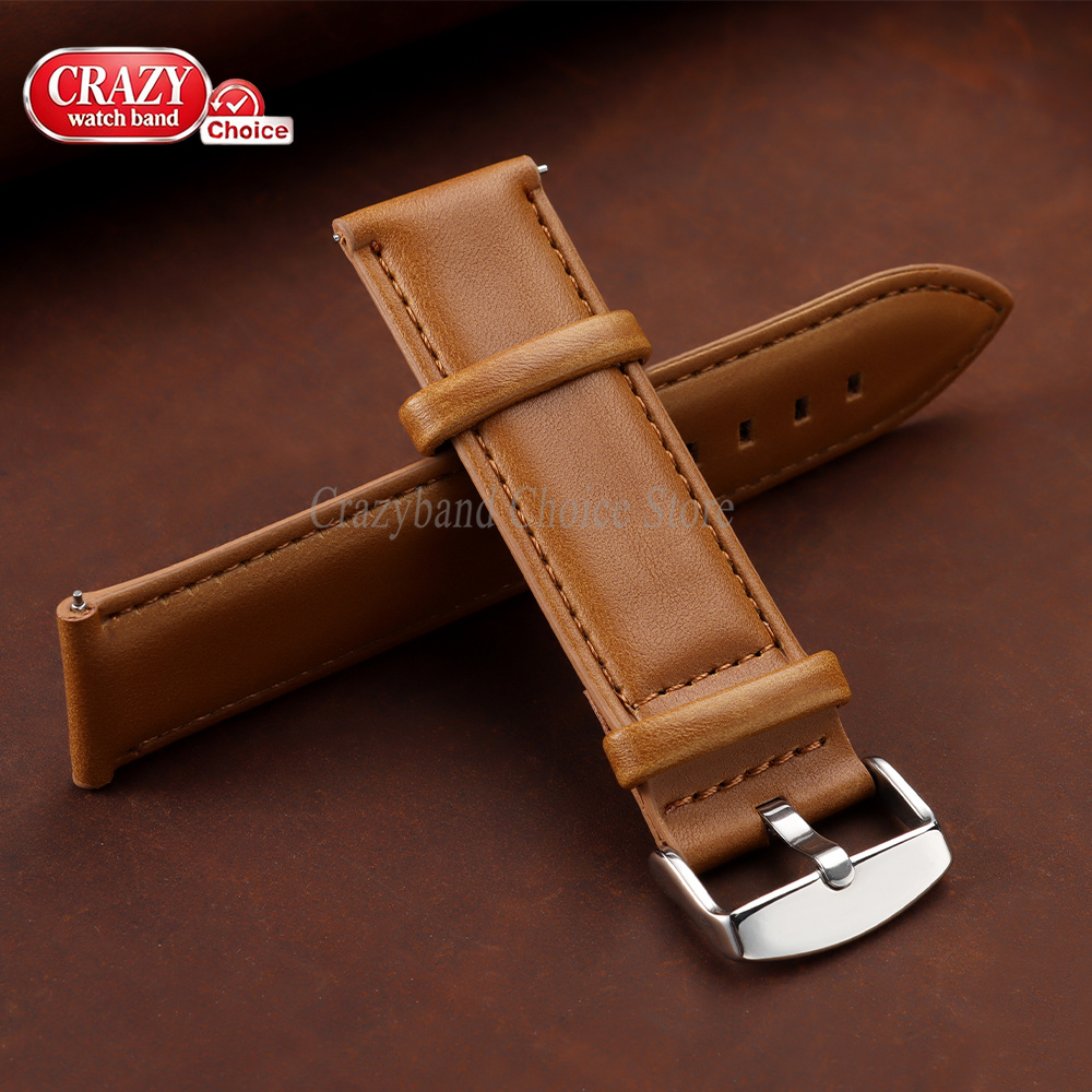 Oil Wax Cowhide Watch Band 18m – обзор и цена Leather Strap Quick Release