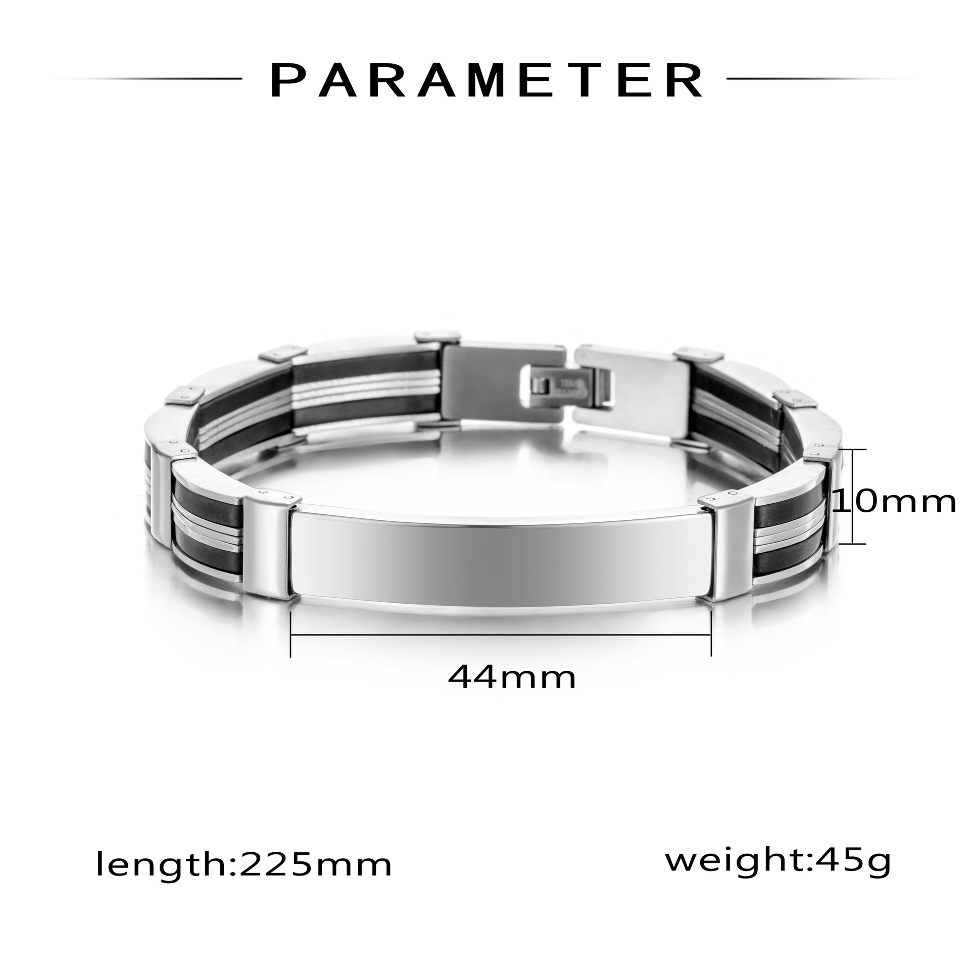 Punk Custom TEXT Name Men Stai – обзор и цена Silicone Band Women