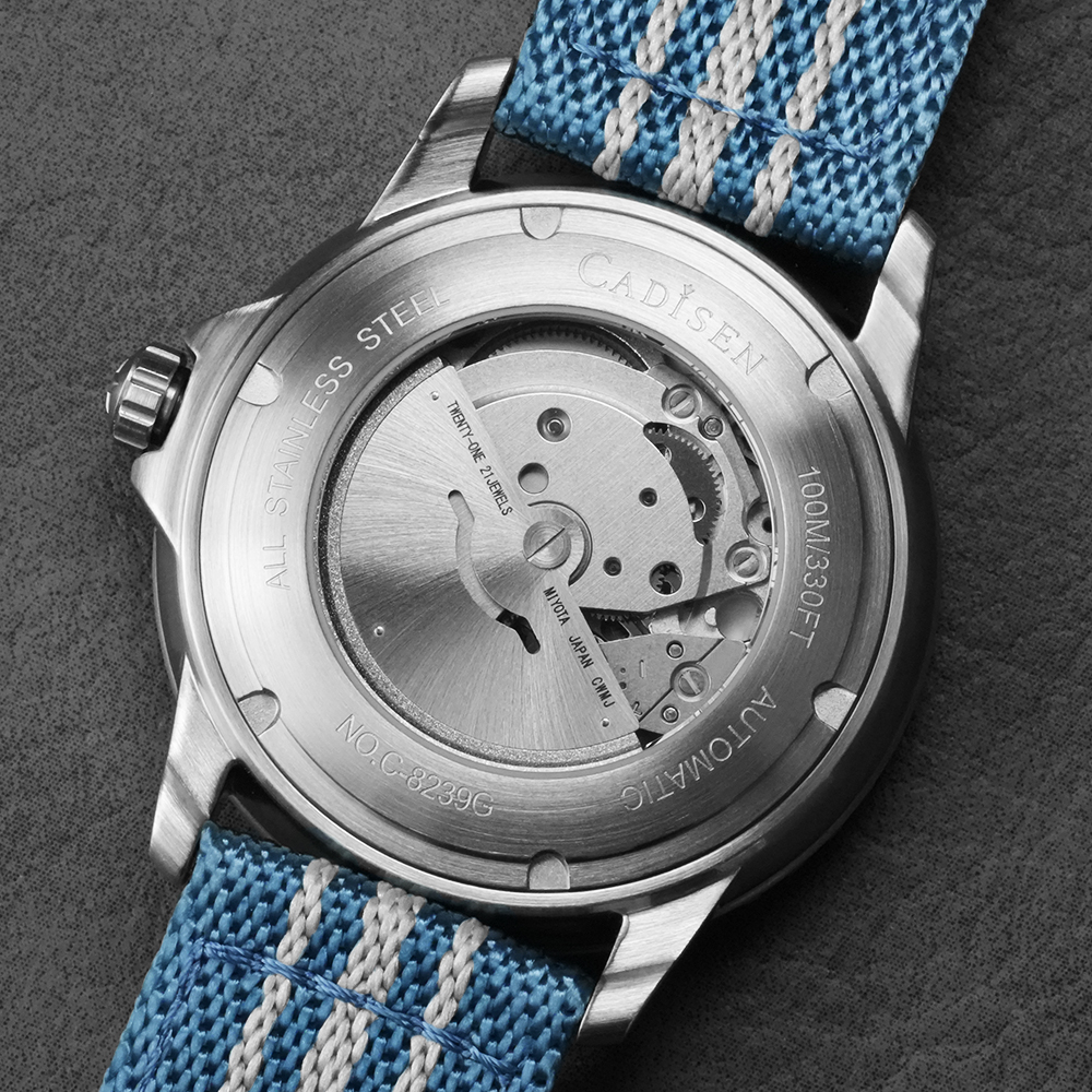 CADISEN Deep Explorer MIYOTA 8 – обзор и цена Canvas Strap Watch