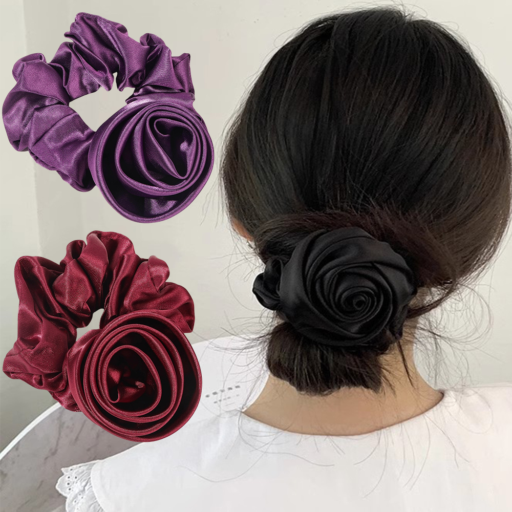 Korean Women Rose Elastic Hair – обзор и цена Silicone Band Women