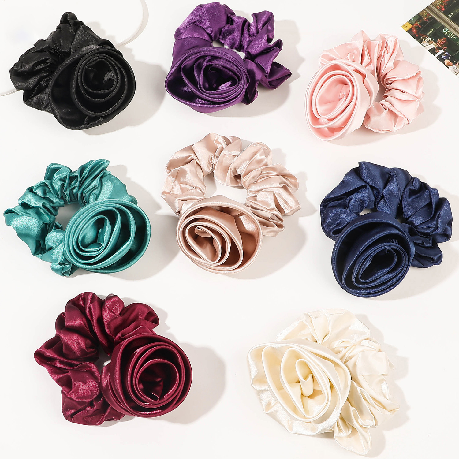 Korean Women Rose Elastic Hair – обзор и цена Silicone Band Women