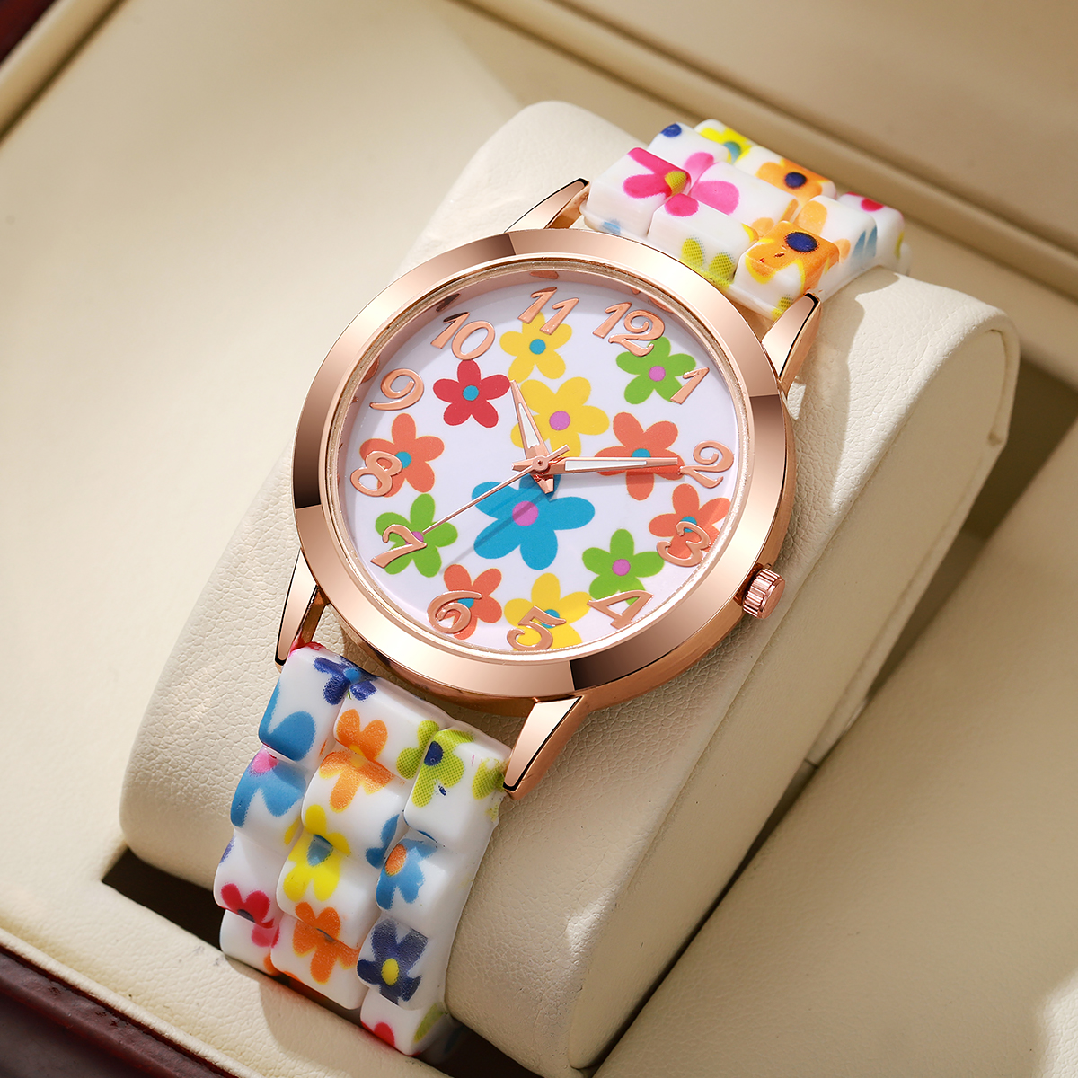 Fashion Flowers Printed Women  – обзор и цена Silicone Band Women