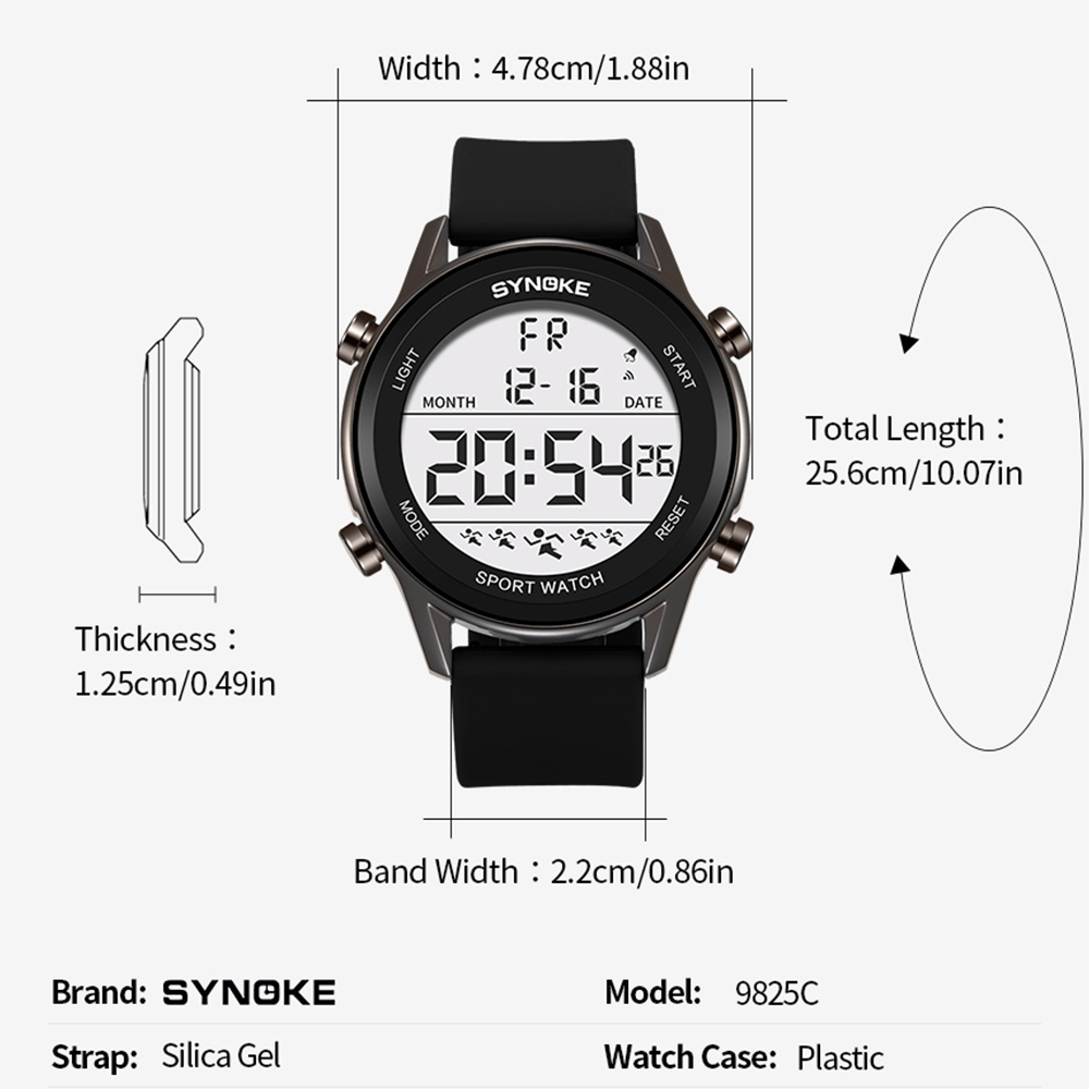 Digital Watches For Men Waterp – обзор и цена Rubber Strap Diver