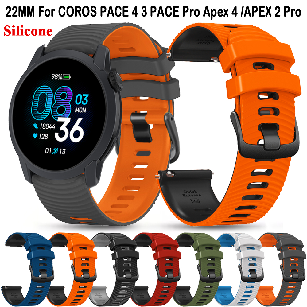 For COROS Apex 4 42mm/APEX 2 P – обзор и цена Silicone Watch Band 22Mm