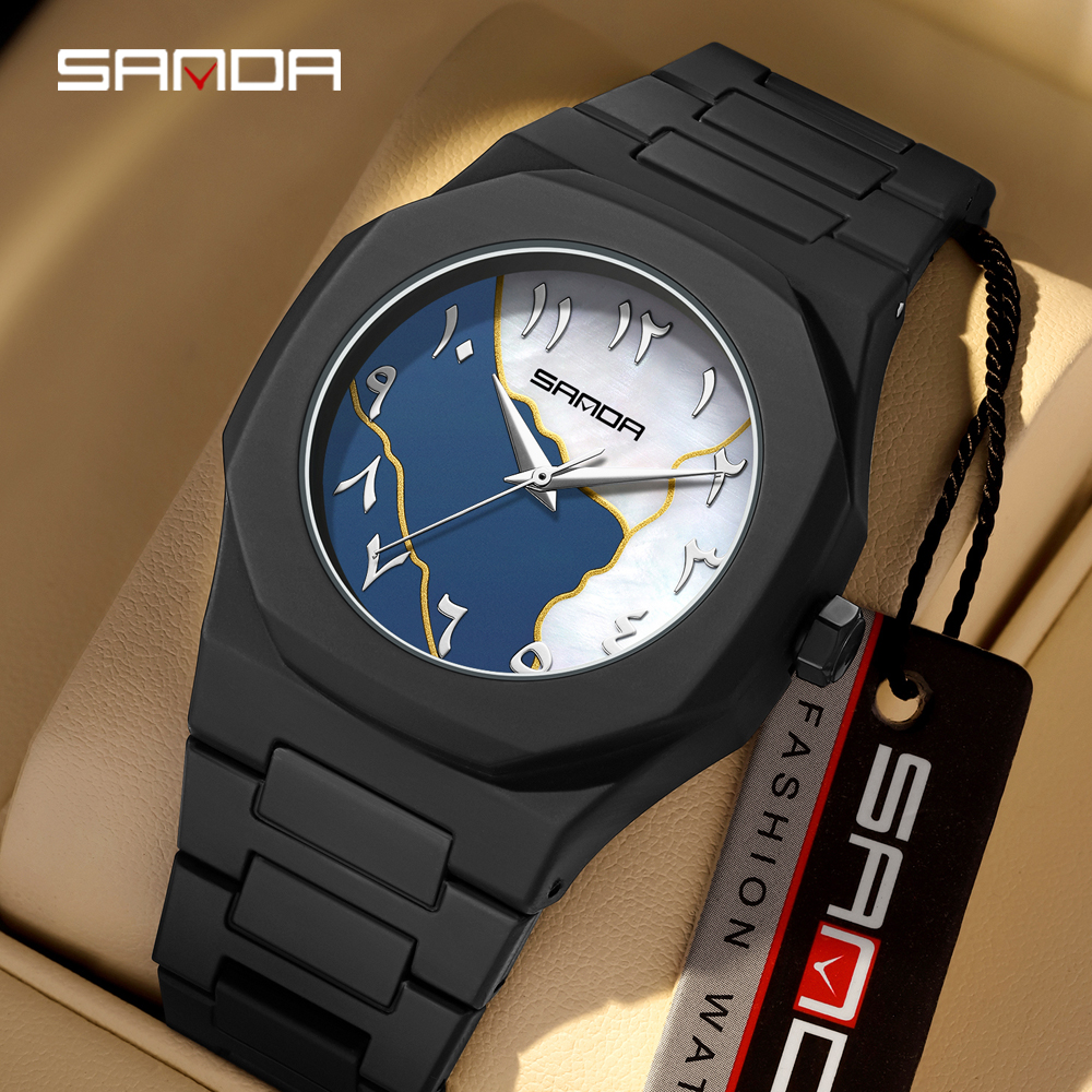 2025 SANDA Fashion Men's and W – обзор и цена Rubber Strap Diver