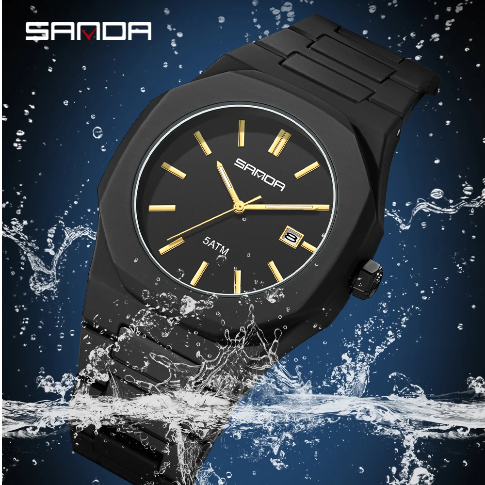 2025 SANDA Fashion Men's and W – обзор и цена Rubber Strap Diver