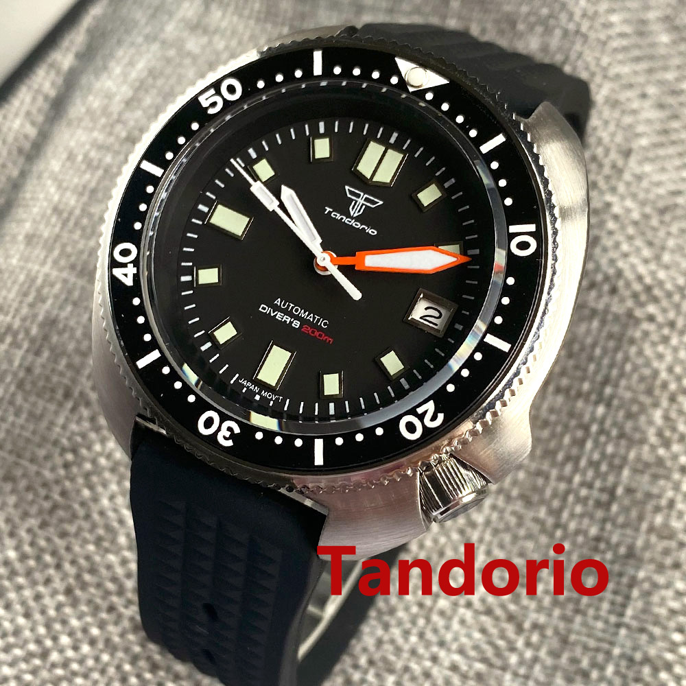 Tandorio 44mm NH35 PT5000 Move – обзор и цена Rubber Strap Diver