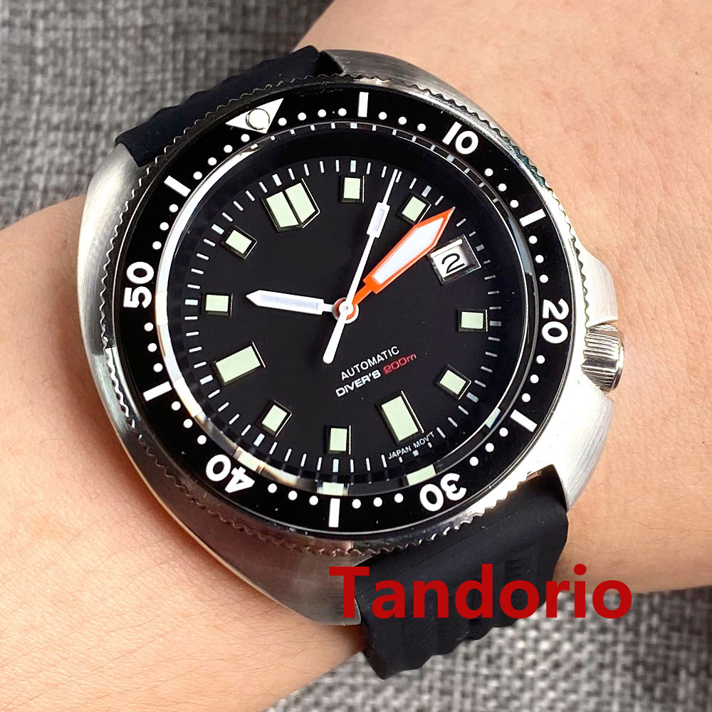 Tandorio 44mm NH35 PT5000 Move – обзор и цена Rubber Strap Diver