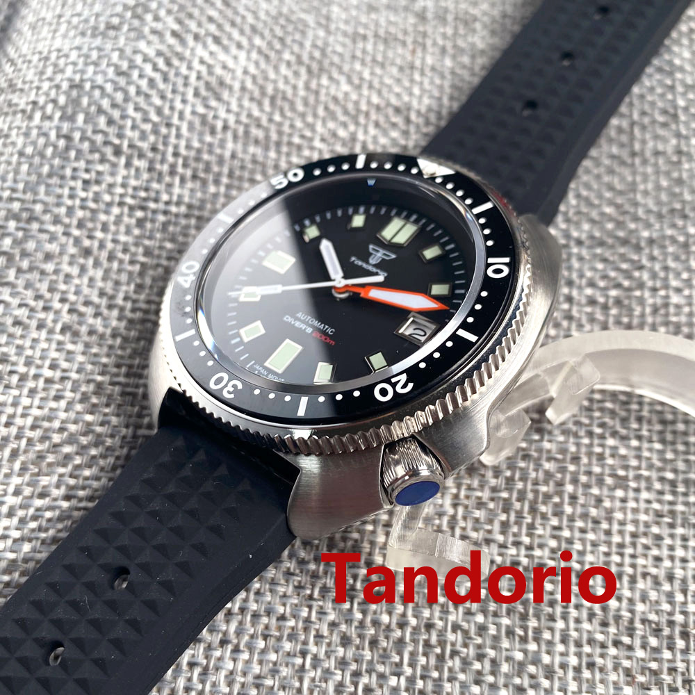 Tandorio 44mm NH35 PT5000 Move – обзор и цена Rubber Strap Diver