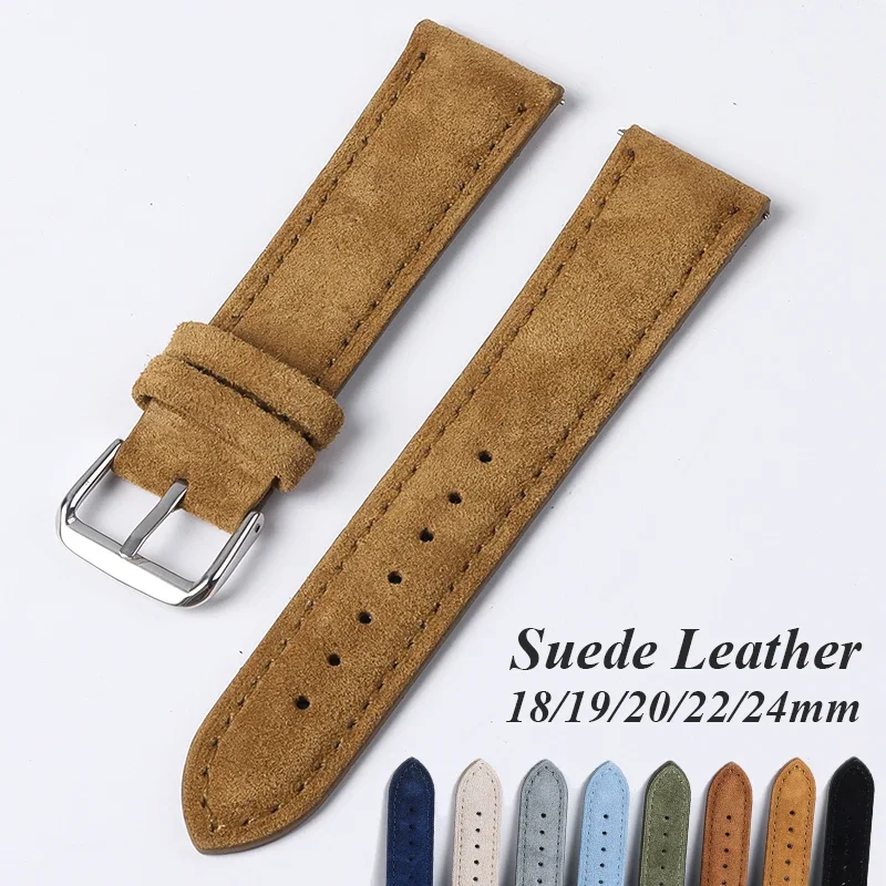 Suede Genuine Leather Watchban – обзор и цена Suede Strap Watch