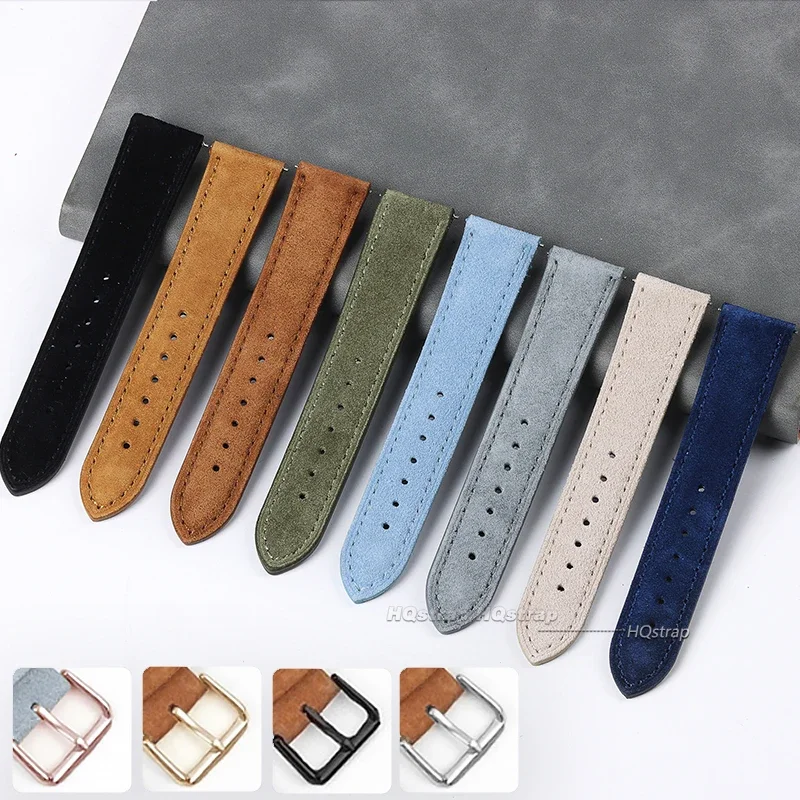 Suede Genuine Leather Watchban – обзор и цена Suede Strap Watch