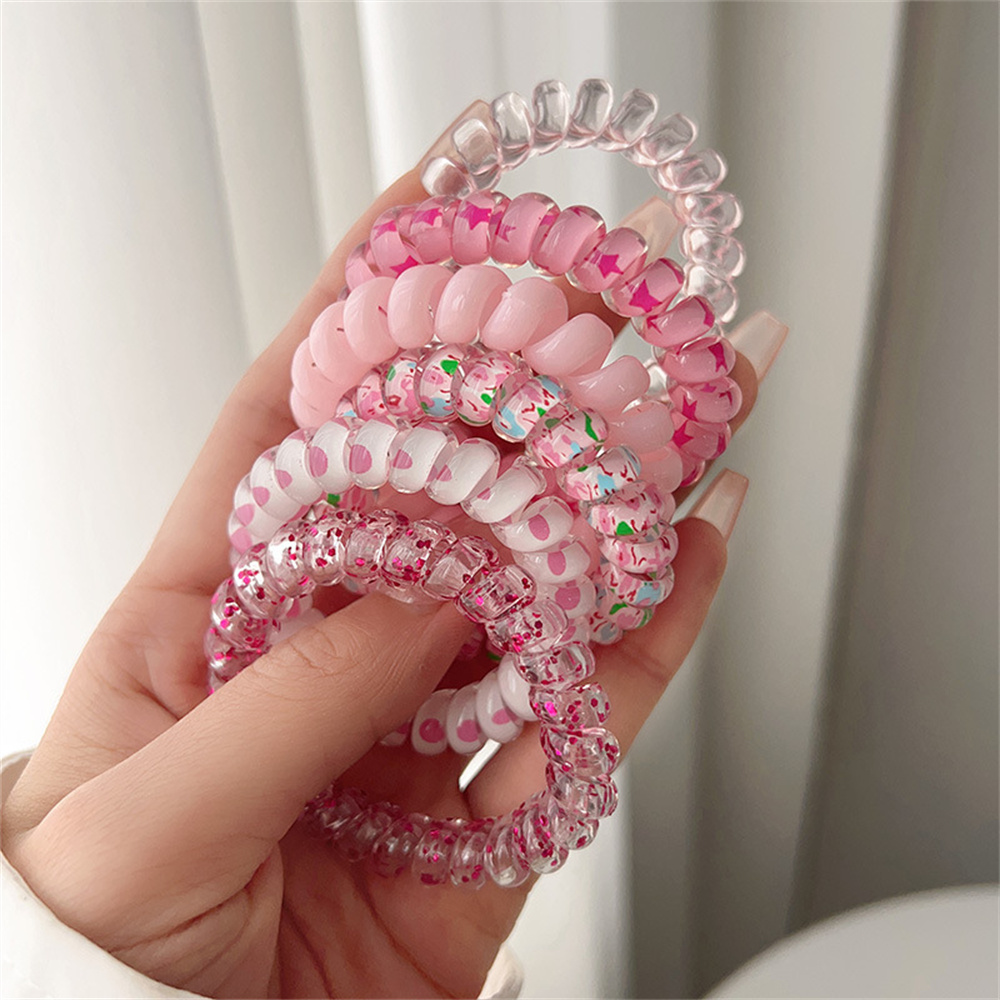 6pcs Sweet Cute Colorful Spira – обзор и цена Silicone Band Women